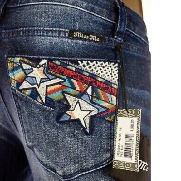 Miss Me Denim - Miss Me Stars & Stripes Ankle Skinnies